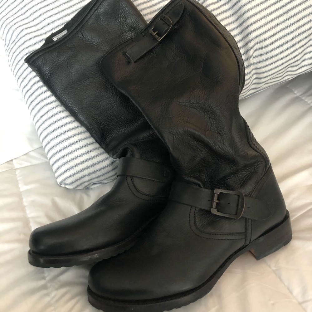 FRYE leather black boots size 9.5